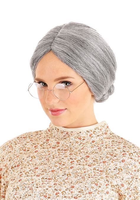 old lady wig